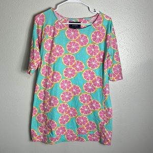 Lauren James dress size small grapefruit print